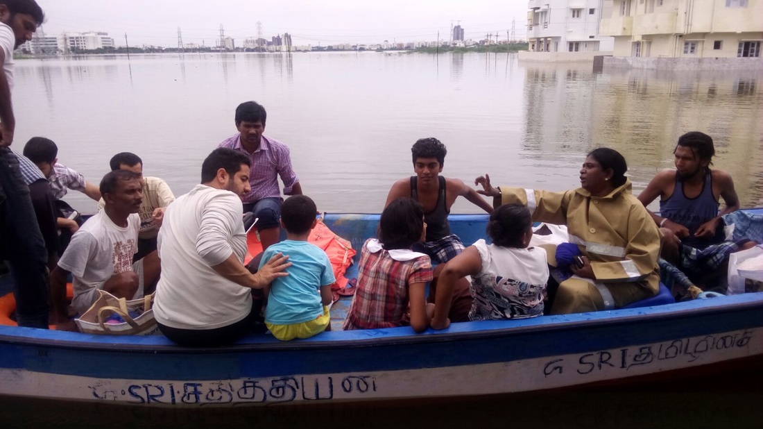 Meenakshi Vijayakumar at Chennai Flood Rescue